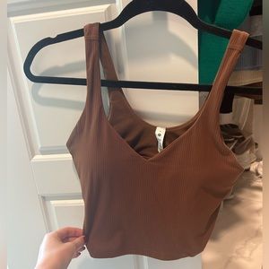 Lululemon ribbed align tank in roasted brown size 6